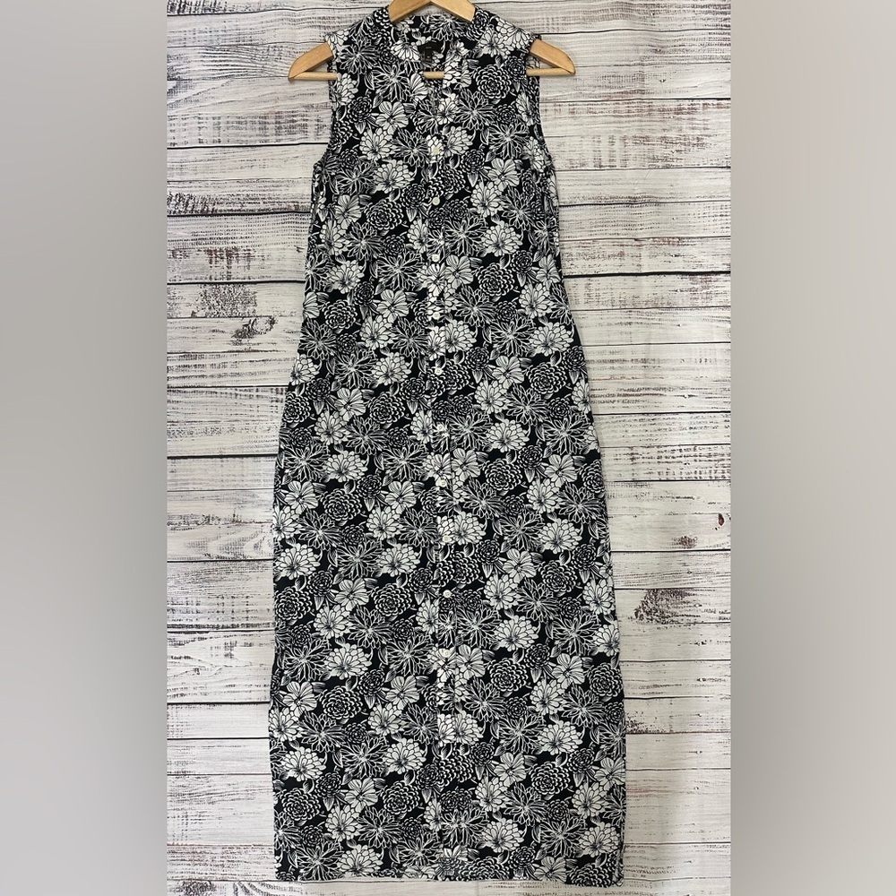 Talbots Floral Button‎ Down Maxi Dress Sz. 4P